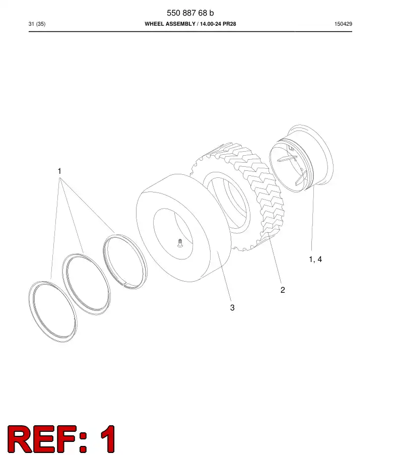 55042366b 550 423 66b Rim - Sandvik Technical Drawing