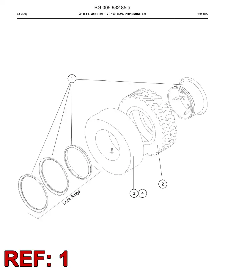 55042368b 550 423 68b Rim - Sandvik Technical Drawing