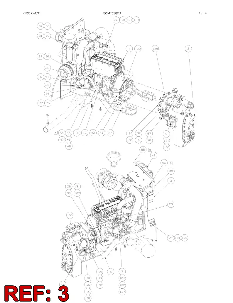 55042415 550 424 15 COOLER - Sandvik Technical Drawing