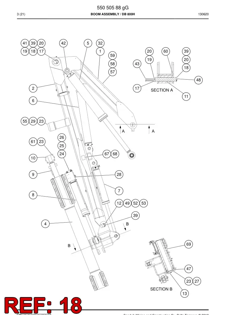 55042446a 550 424 46a Washer - Sandvik Technical Drawing