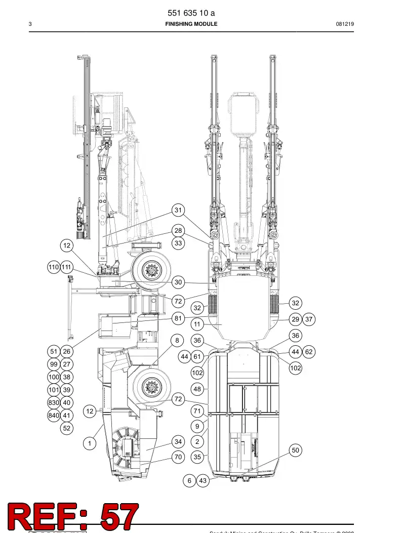 55042536 550 425 36 SIGN - Sandvik Technical Drawing