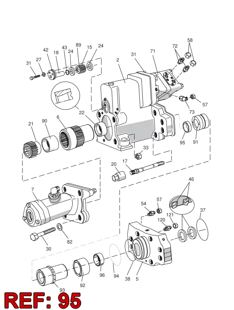 55042540 550 425 40 Bushing - Sandvik Technical Drawing
