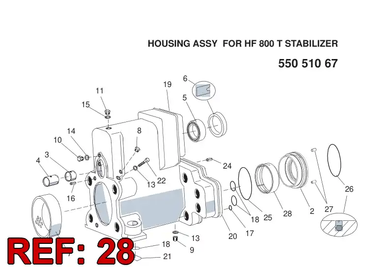 55042549 550 425 49 BEARING BUSHING - Sandvik Technical Drawing