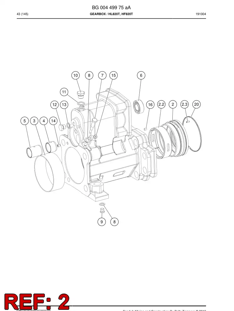55042549c 550 425 49c Bushing - Sandvik Technical Drawing