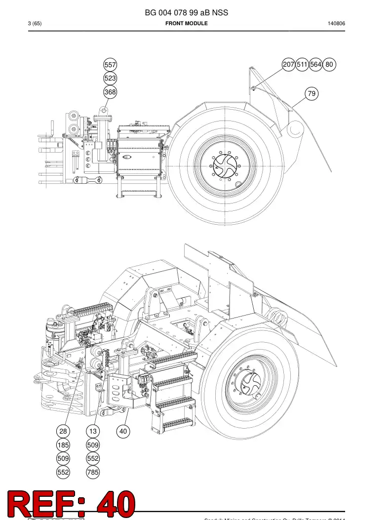 55042597a 550 425 97a Cabinet - Sandvik Technical Drawing