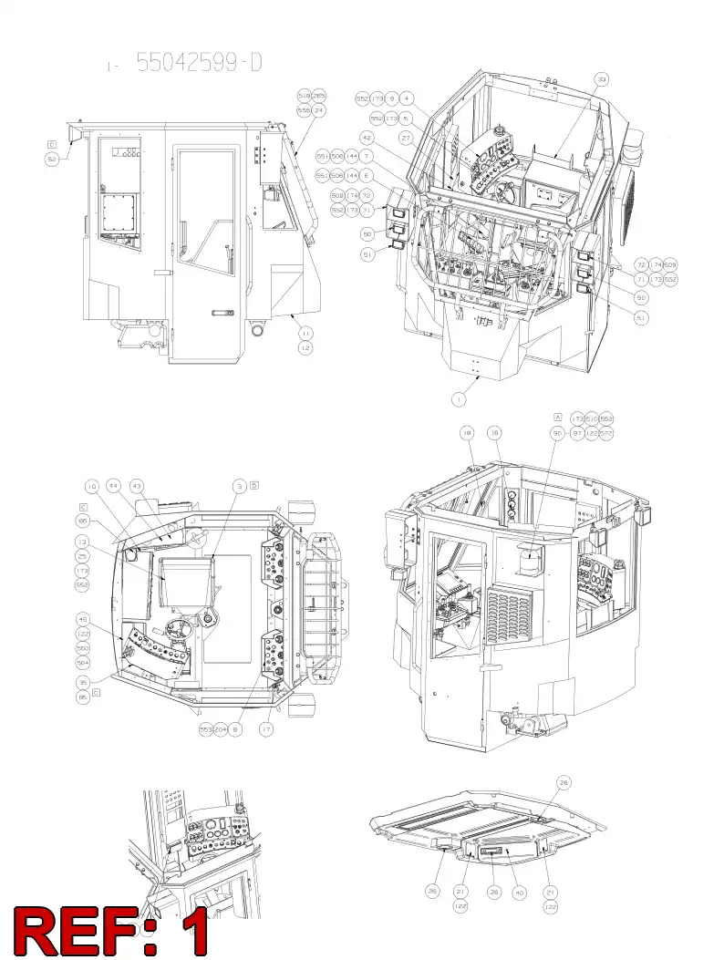 55042600 550 426 00 CABIN - Sandvik Technical Drawing