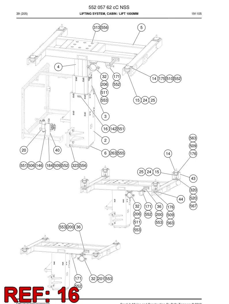 55042624 550 426 24 Limiter - Sandvik Technical Drawing