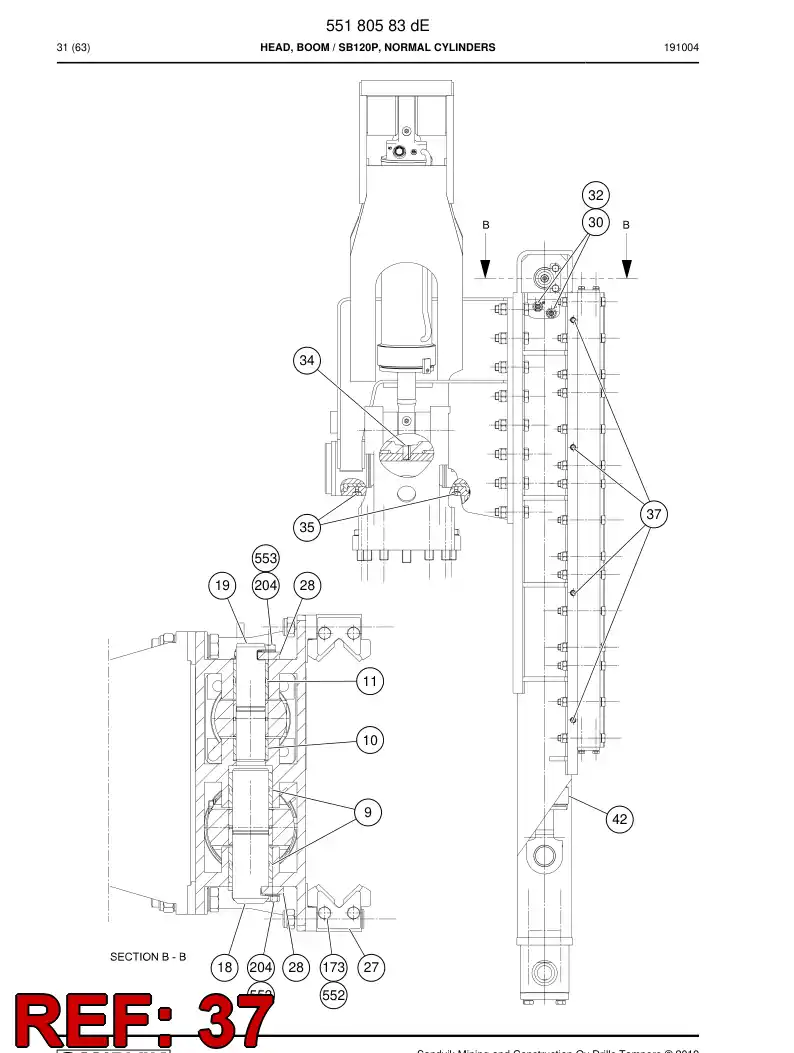 55042639 550 426 39 Hexagon socket set screw - Sandvik Technical Drawing