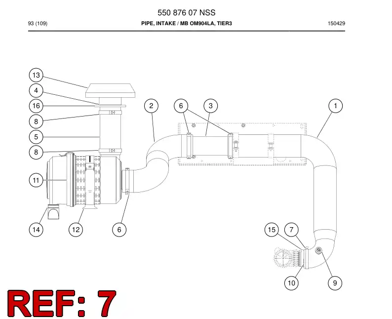 55042693a 550 426 93a Clamp - Sandvik Technical Drawing