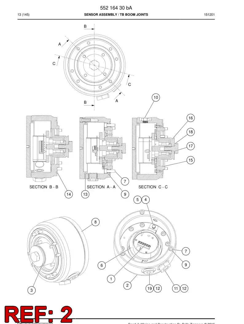 55042715a 550 427 15a Housing - Sandvik Technical Drawing