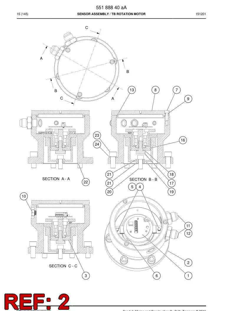 55042722a 550 427 22a Cover - Sandvik Technical Drawing