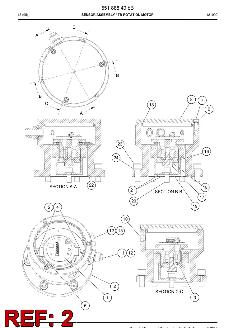 55042722b 550 427 22b Cover - Sandvik Technical Drawing