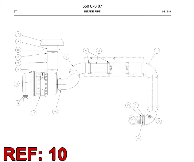 55042825a 550 428 25a Pipe - Sandvik Technical Drawing
