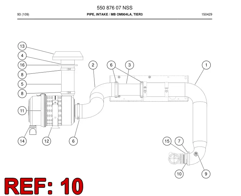 55042825b 550 428 25b Pipe - Sandvik Technical Drawing