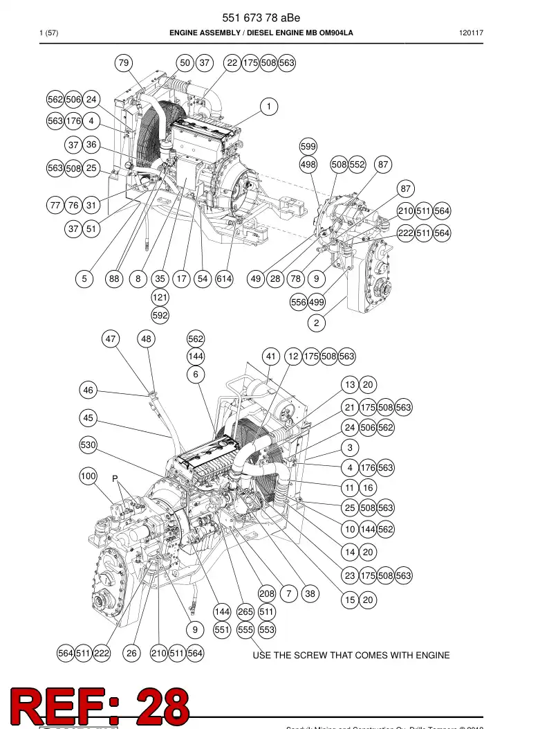 55042923b 550 429 23b CONNECTING PIECE - Sandvik Technical Drawing
