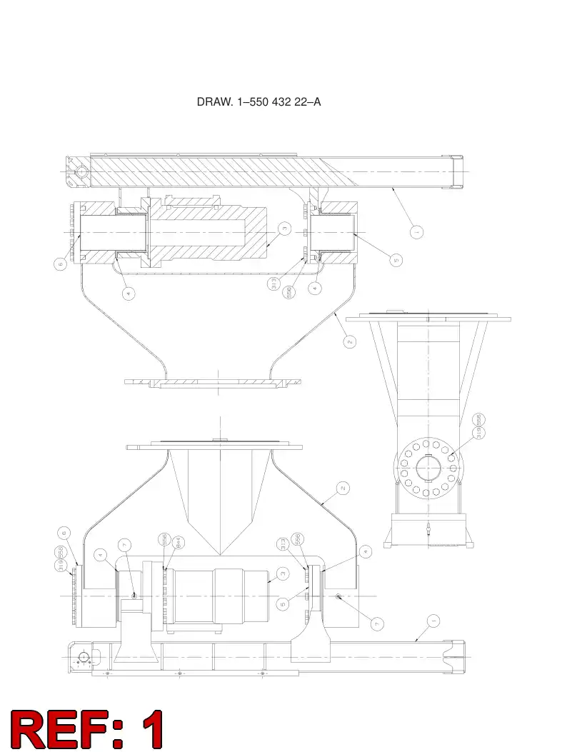 55042928 550 429 28 CRADLE - Sandvik Technical Drawing