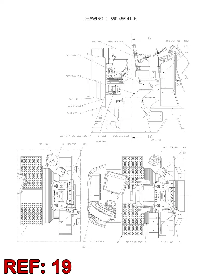 55042983 550 429 83 SEAT ASSEMBLY - Sandvik Technical Drawing