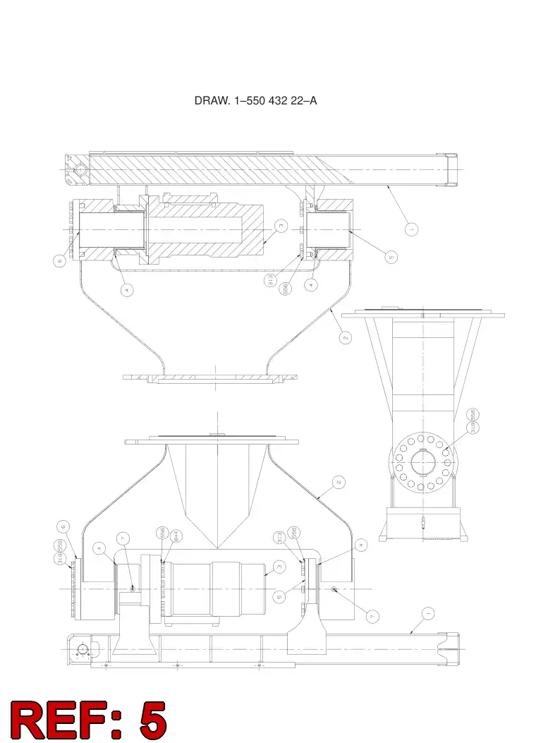 55043073 550 430 73 HOLLOW SHAFT - Sandvik Technical Drawing