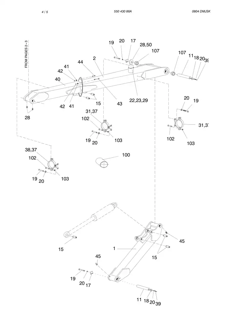 55043086A 550 430 86A BOOM - Sandvik Technical Drawing