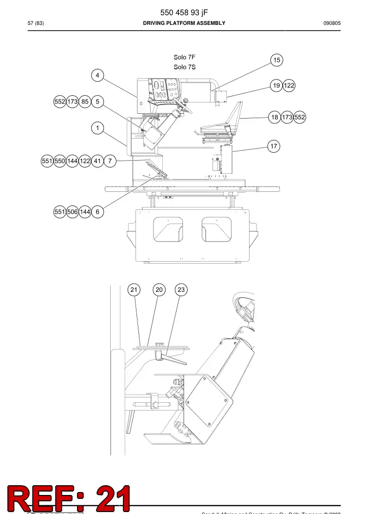 55043230 550 432 30 Plate - Sandvik Technical Drawing