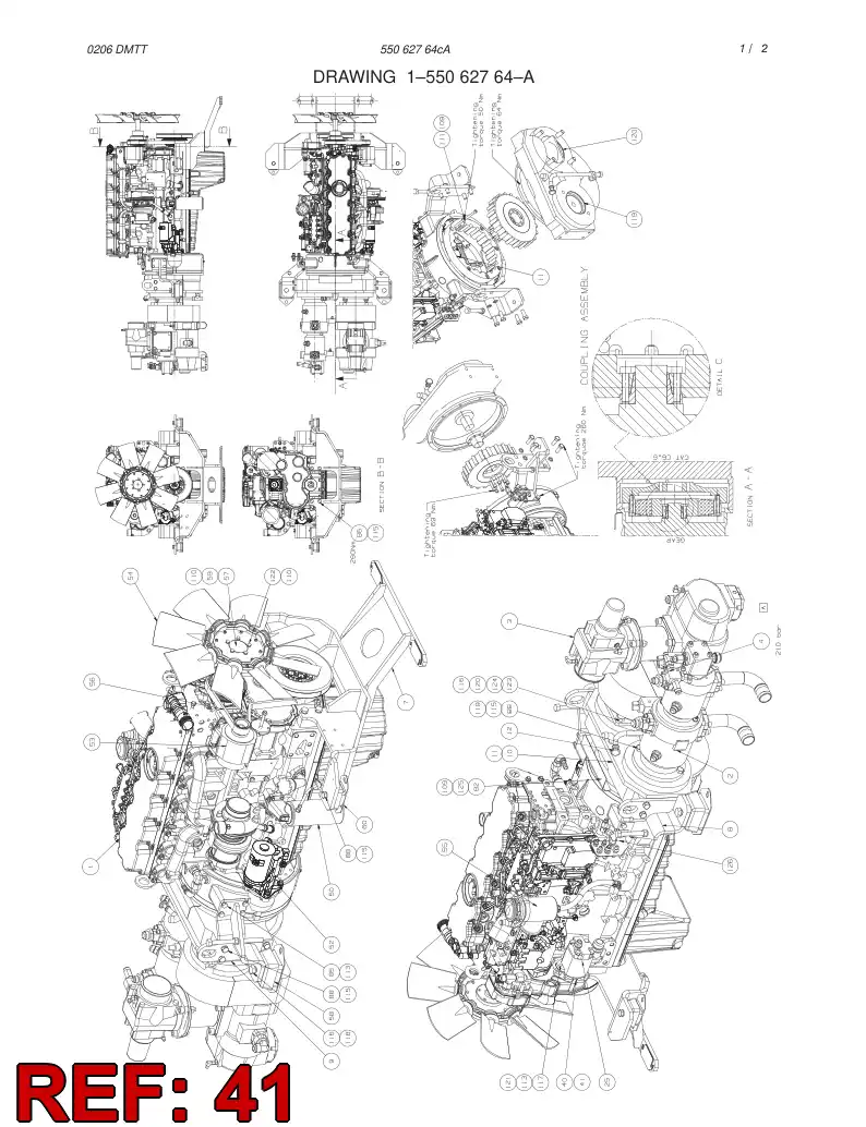 55043239 550 432 39 GEAR WHEEL - Sandvik Technical Drawing