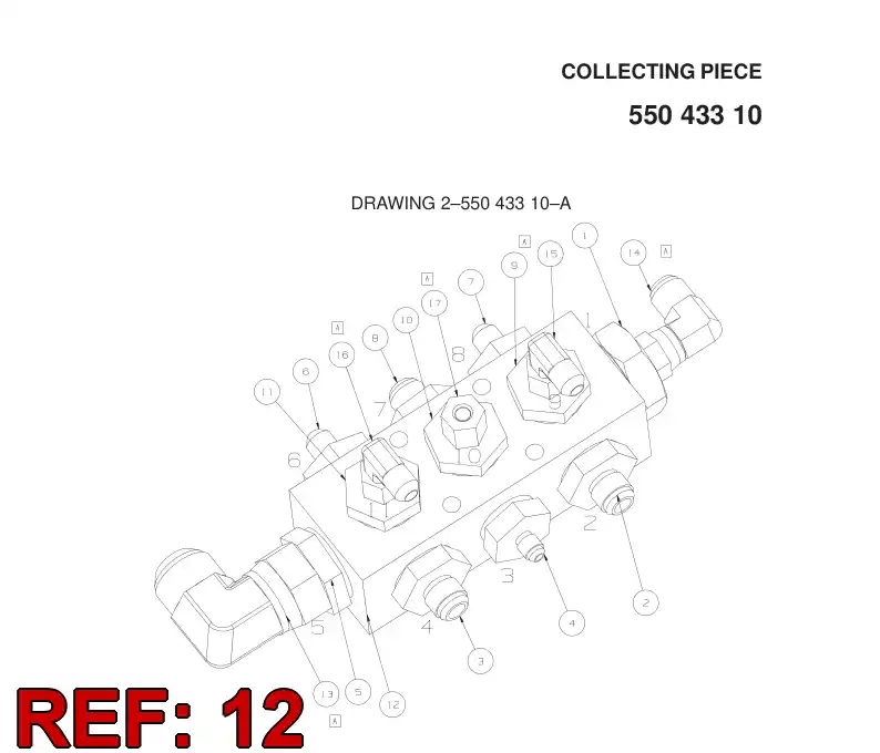 55043273 550 432 73 COLLECTING PIECE - Sandvik Technical Drawing