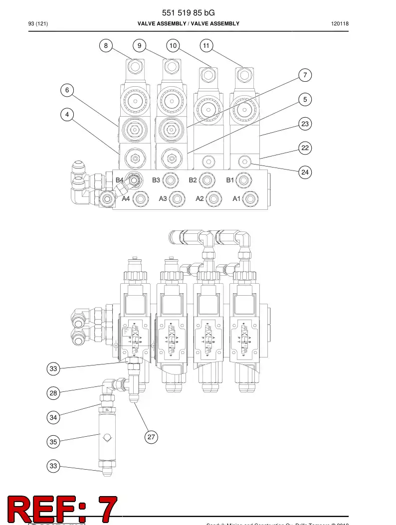55043275 550 432 75 SEAL KIT - Sandvik Technical Drawing