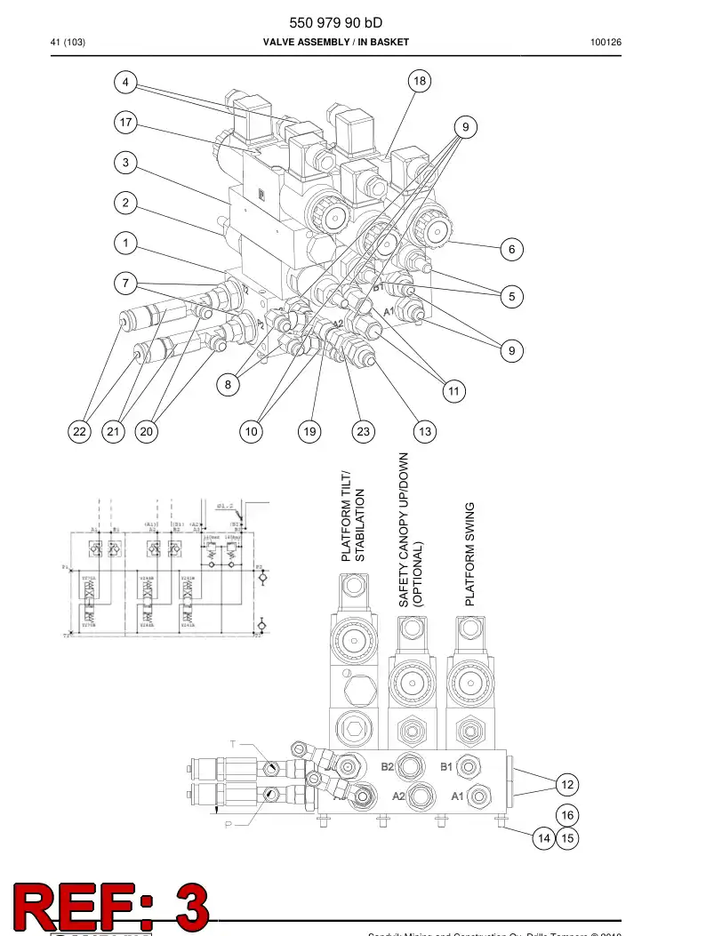 55043339 550 433 39 Seal kit - Sandvik Technical Drawing