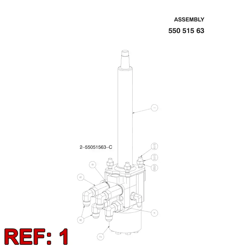 55043381 550 433 81 CONTROL ARM - Sandvik Technical Drawing