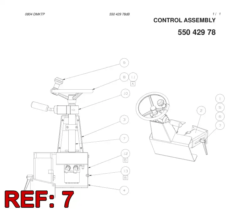 55043382 550 433 82 CONTROL ARM - Sandvik Technical Drawing