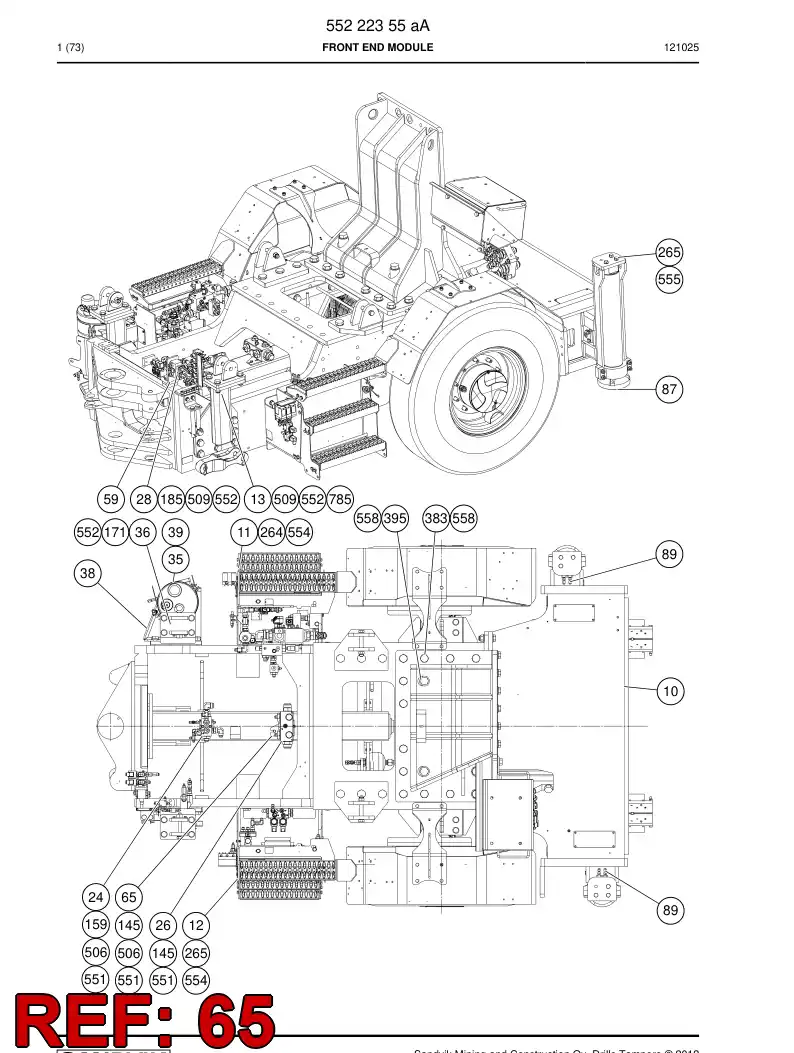 55043456 550 434 56 Bracket - Sandvik Technical Drawing