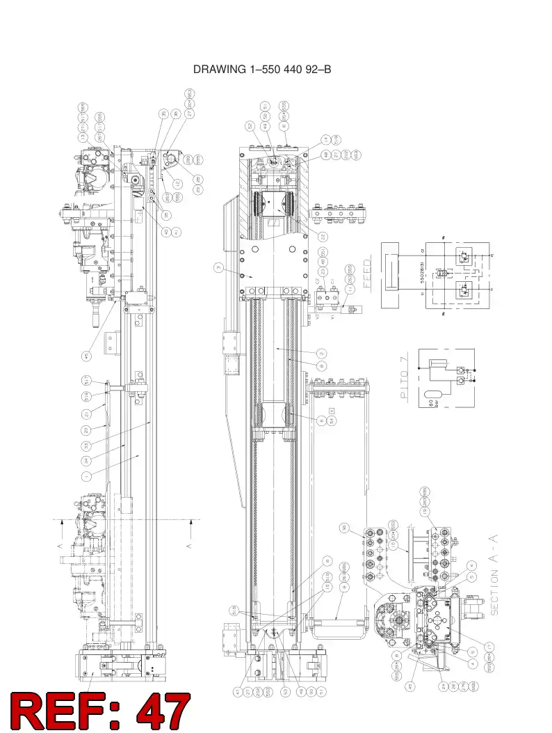 55043593 550 435 93 Lever - Sandvik Technical Drawing