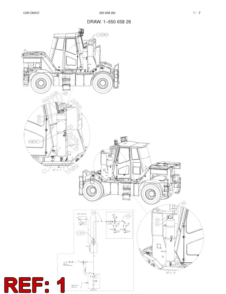 55043623 550 436 23 PRESSURE VESSEL - Sandvik Technical Drawing