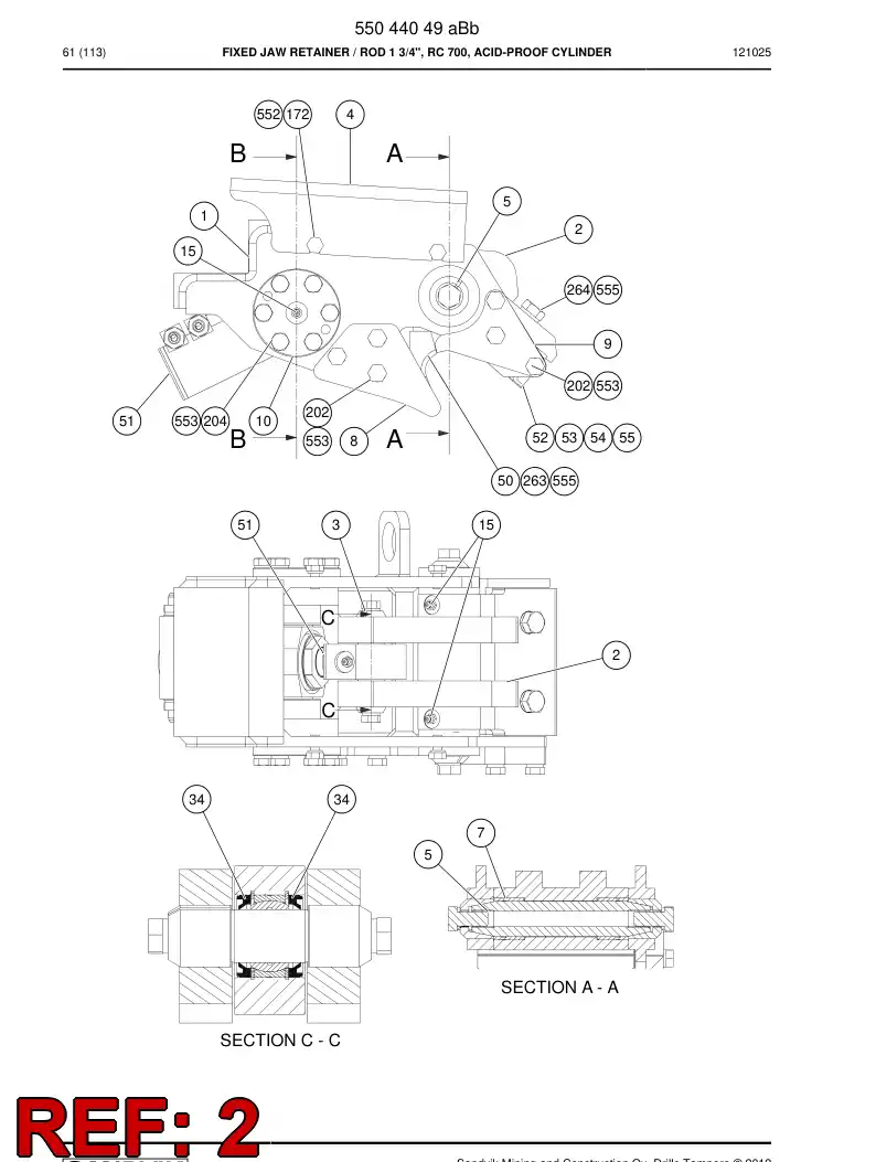 55043658 550 436 58 Jaw - Sandvik Technical Drawing