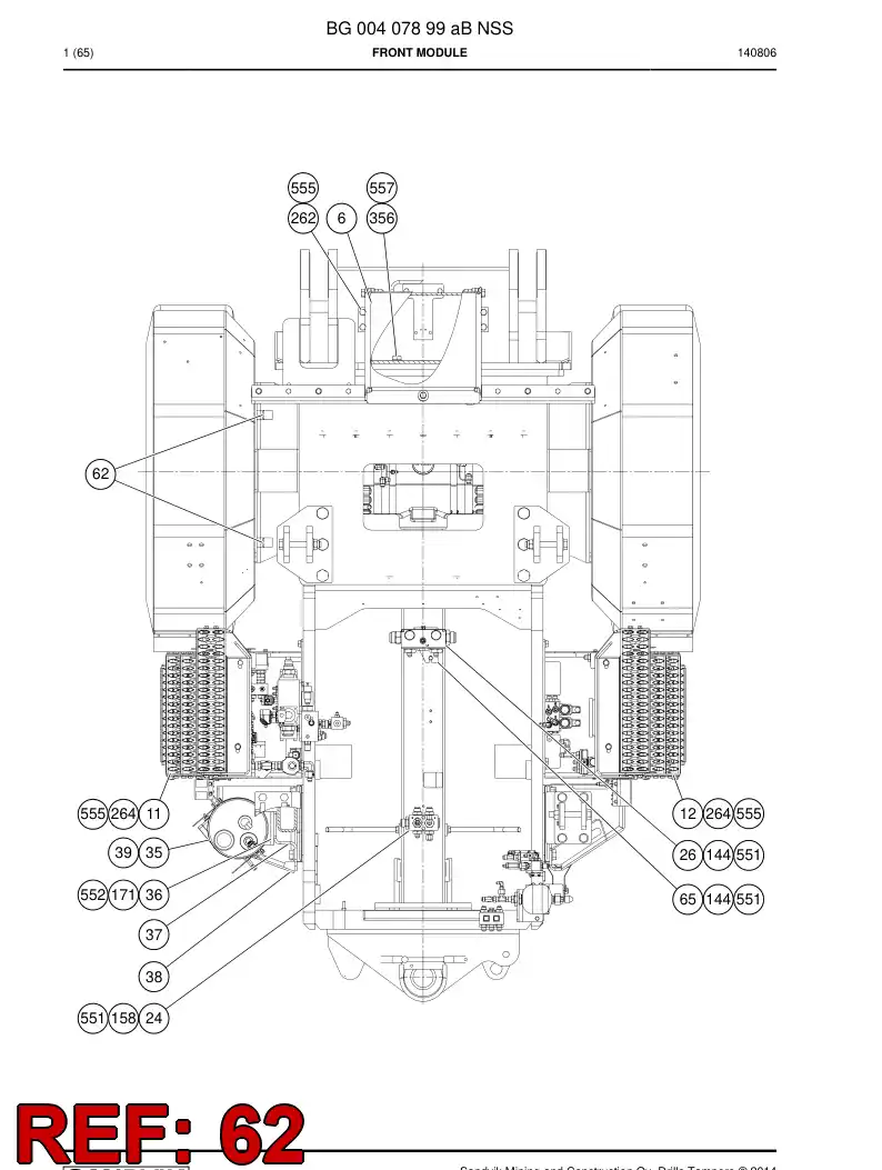 55043663 550 436 63 BLOQUE DE SOPORTE - Sandvik Technical Drawing