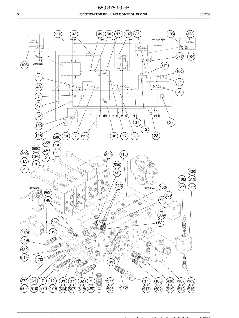 55043732 550 437 32 Seal kit - Sandvik Technical Drawing