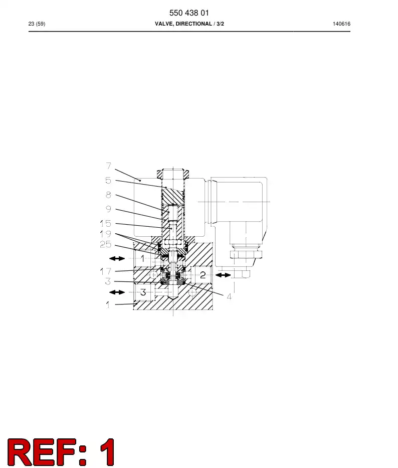 55043803 550 438 03 Solenoid - Sandvik Technical Drawing