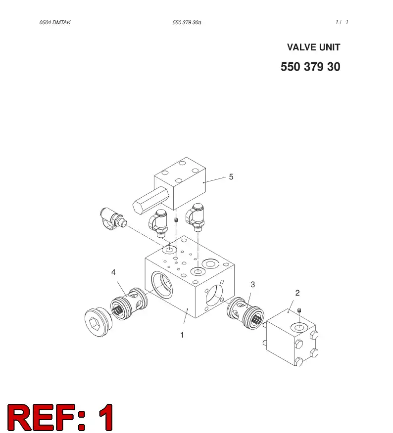 55043903 550 439 03 VALVE BODY - Sandvik Technical Drawing