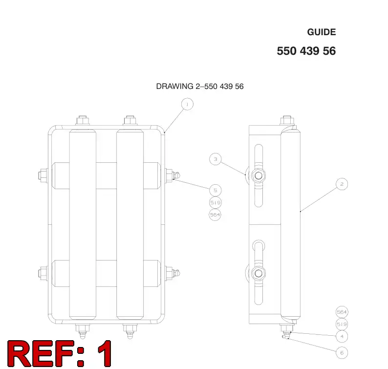 55043947 550 439 47 BRACKET - Sandvik Technical Drawing
