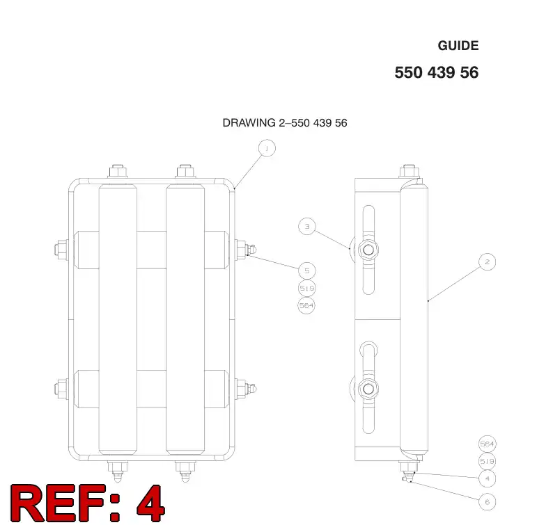 55043951 550 439 51 SHAFT - Sandvik Technical Drawing