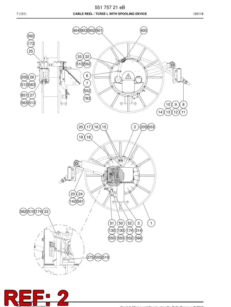 55043989a 550 439 89a Motor, PISTON - Sandvik Technical Drawing