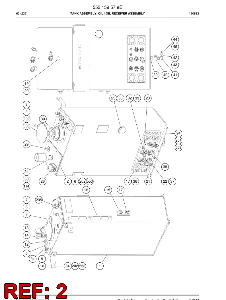 55044050a 550 440 50a Cover - Sandvik Technical Drawing