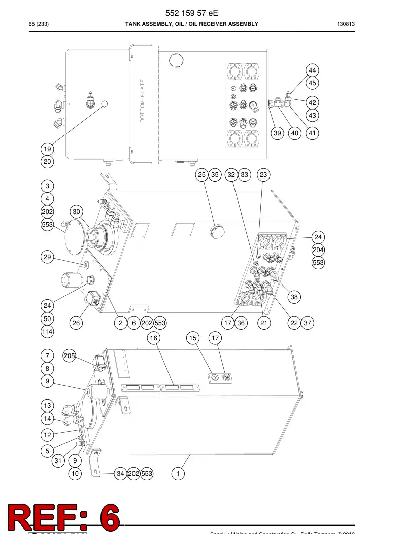 55044060 550 440 60 Gasket - Sandvik Technical Drawing