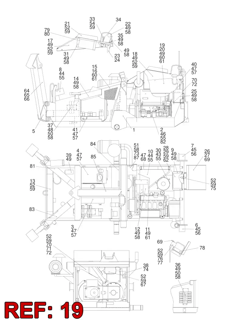 55044138 550 441 38 Cover, Side - Sandvik Technical Drawing