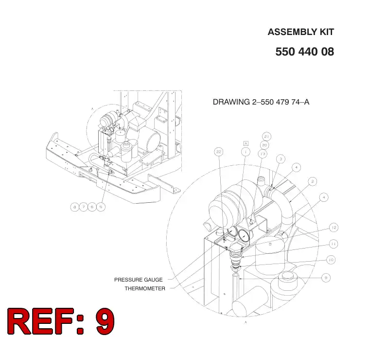 55044163 550 441 63 Union, Bulkhead - Sandvik Technical Drawing