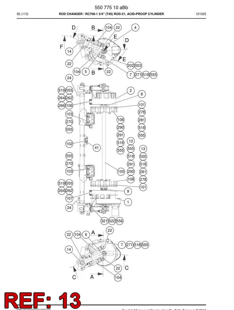 55044185 550 441 85 Washer - Sandvik Technical Drawing