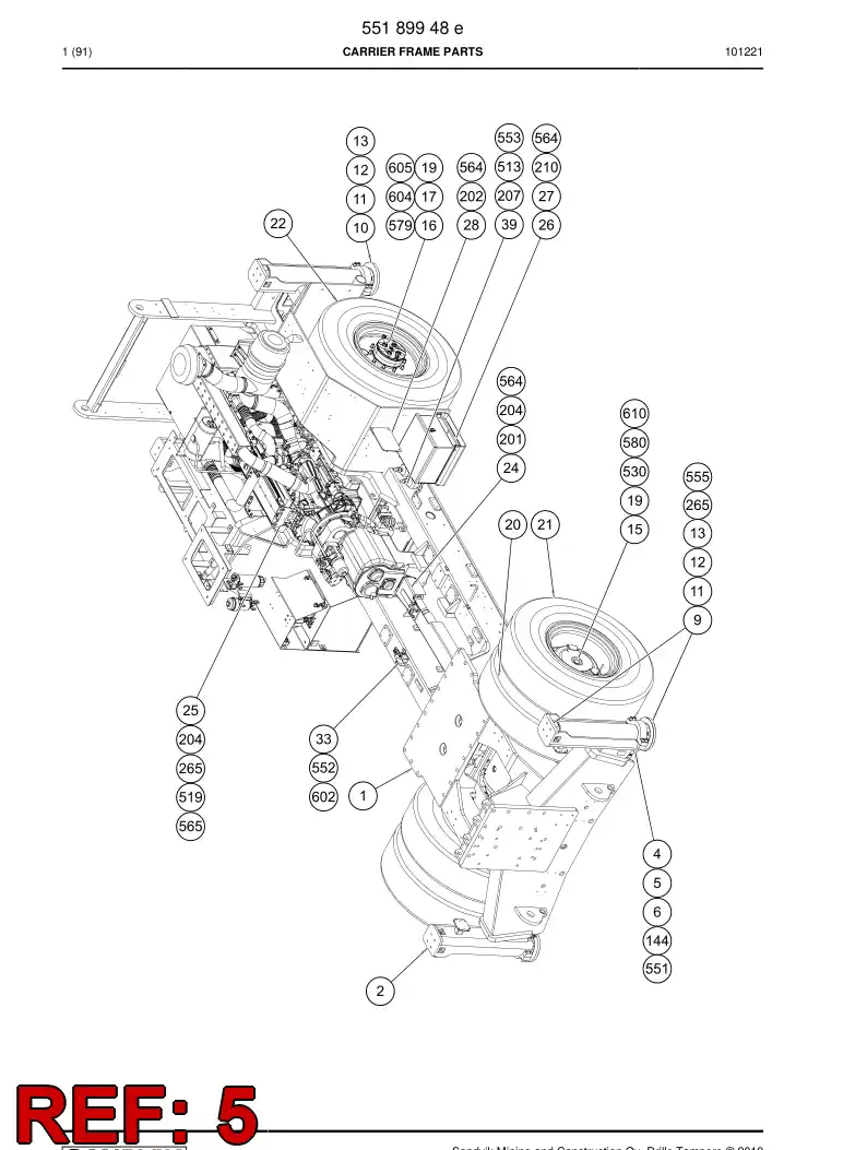 55044194 550 441 94 Pin - Sandvik Technical Drawing