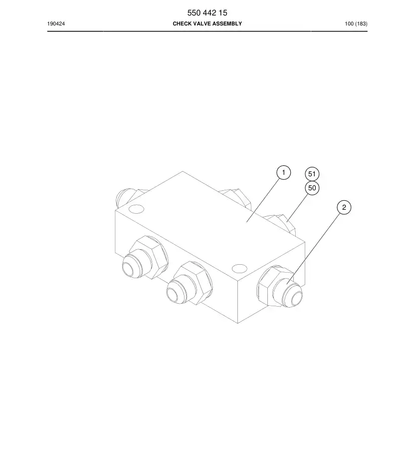 55044209 550 442 09 CHECK VALVE - Sandvik Technical Drawing