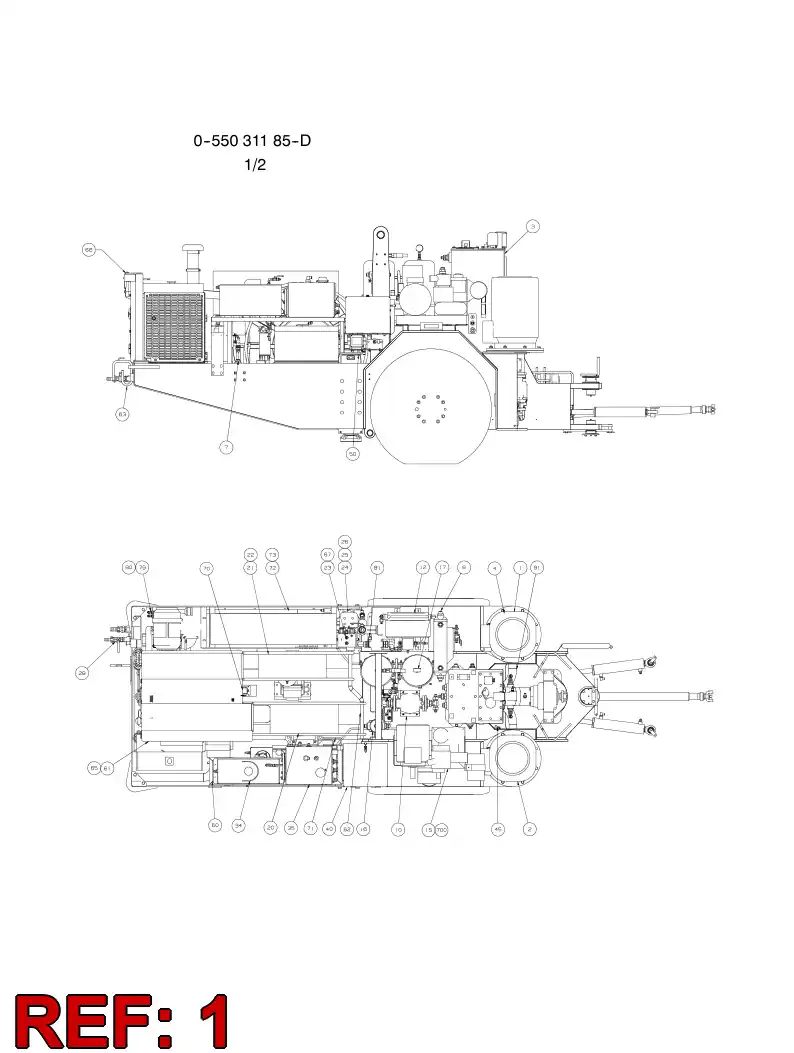 55044214 550 442 14 POWER PACK ASSEMBLY - Sandvik Technical Drawing