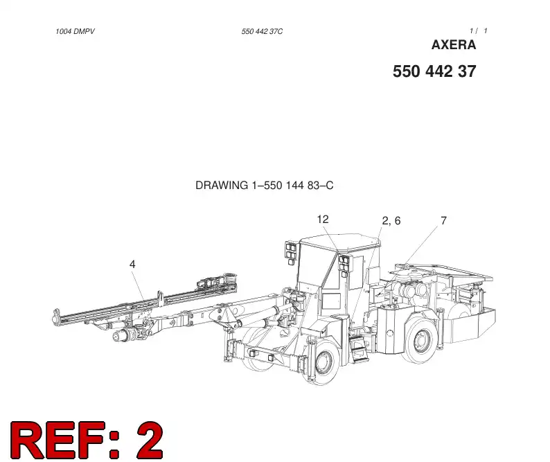 55044231 550 442 31 CARRIER MODULE - Sandvik Technical Drawing